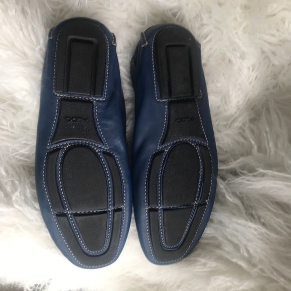 ALDO🌹Men’s shoes sz. 11 Blue with white stitching ❤️Offers🤗 - Picture 3 of 8